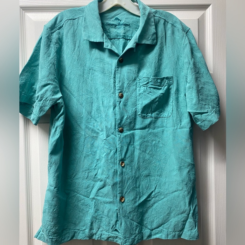Men’s Tommy Bahama Teal Blue Shirt, M